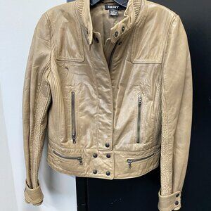 DNKY 100 % Lamb Leather From New Zealand Jacket Size 6